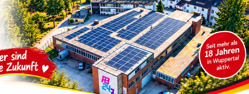 Gebäude mit Solaranlage